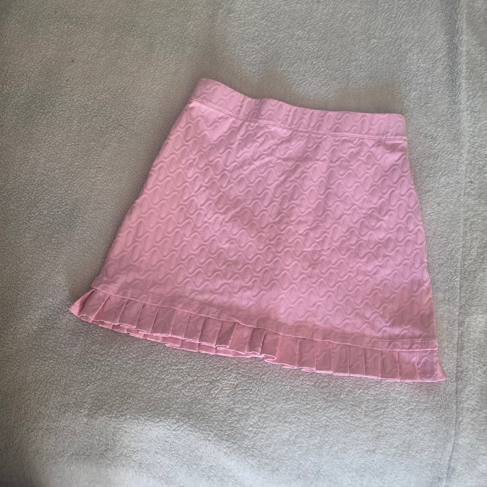 J.McLaughlin Womens Pink Textured Pleated Skort Size S Golf Tennis - Picture 2 of 9